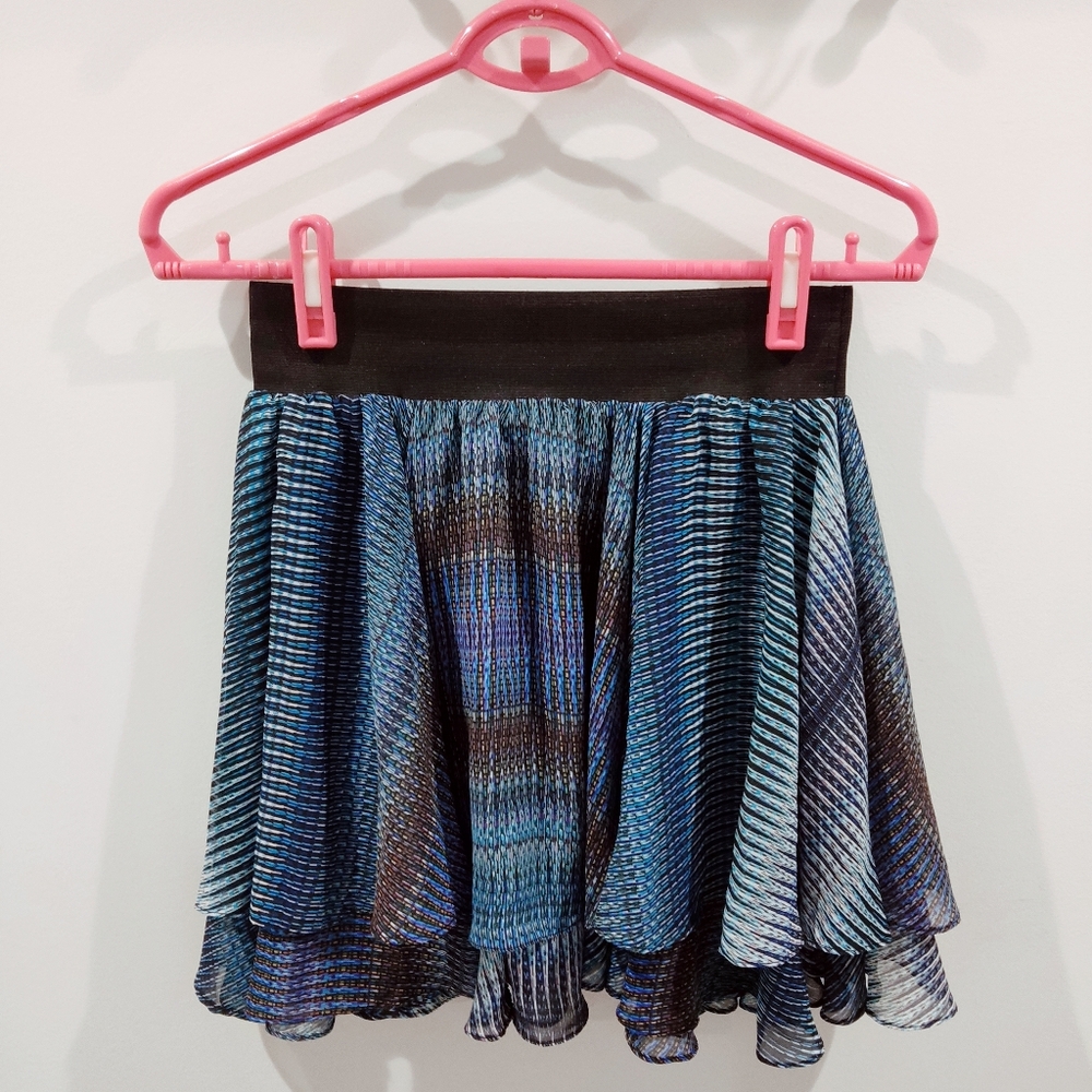 H&M Blue Gray Mini Skirt